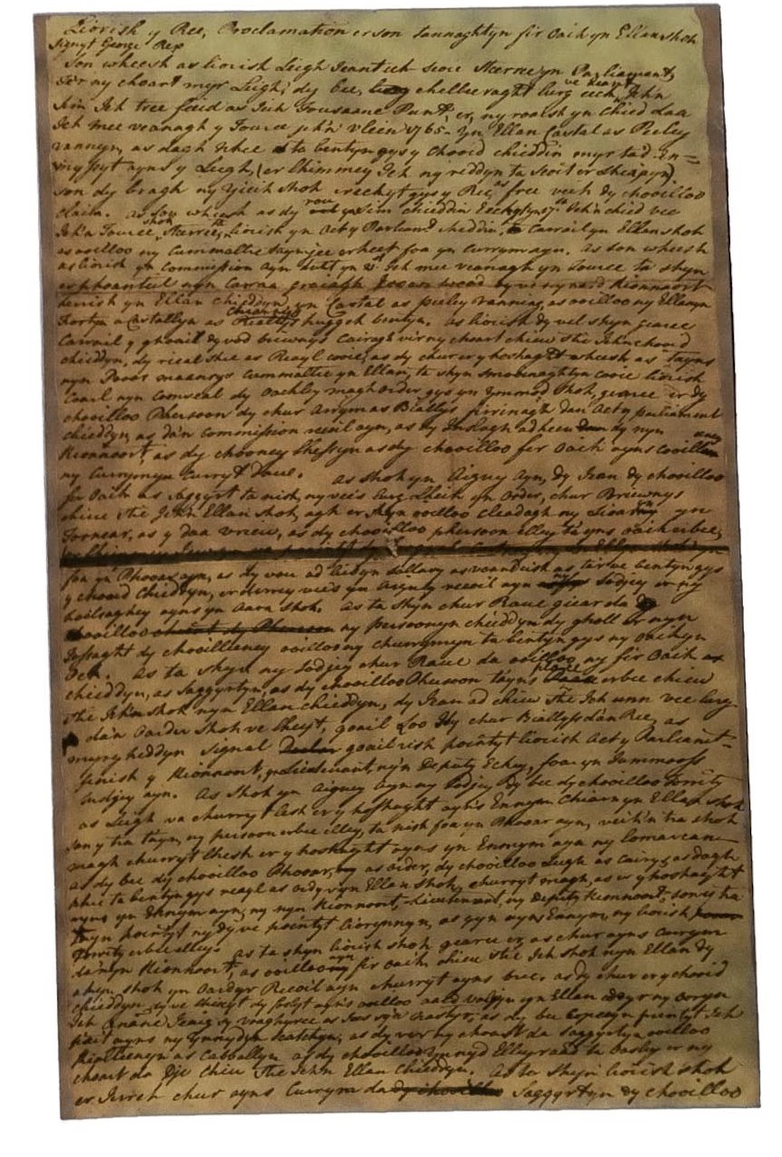 Manx Translation of Revestment Act